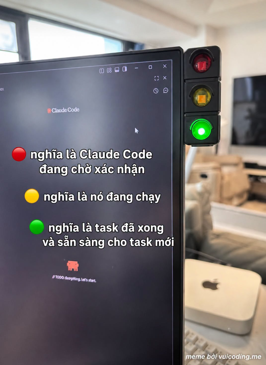 Ý nghĩa đèn báo trạng thái của Claude Code