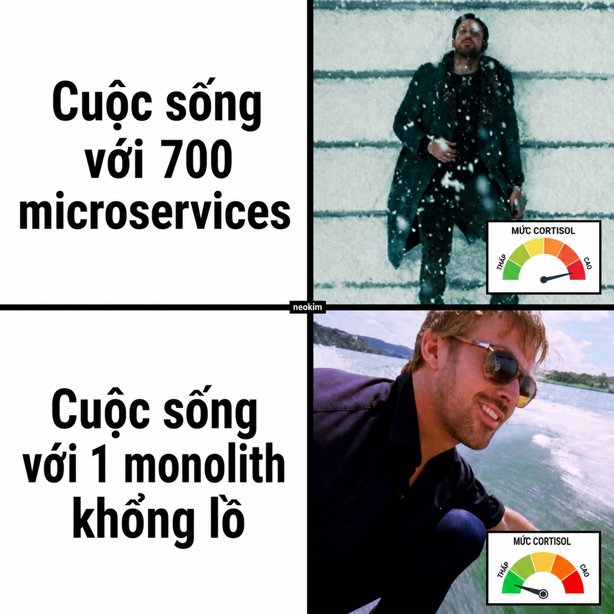 Cuộc sống dev khi dùng monolith và microservices